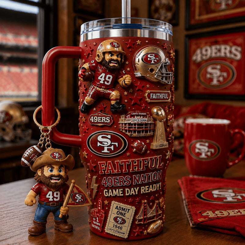 San Francisco Football Dazzle 40oz Tumbler