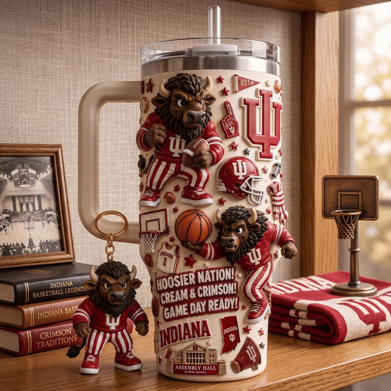 Indiana Hoosier Pride Starry 40oz Tumbler