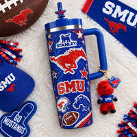 SMU Mustang Football Luxe 40oz Tumbler