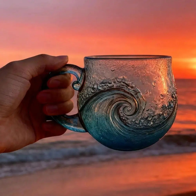 Ocean Wave Glass Mug