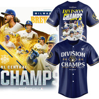 Milwaukee Division Central Navy Baseball Jersey