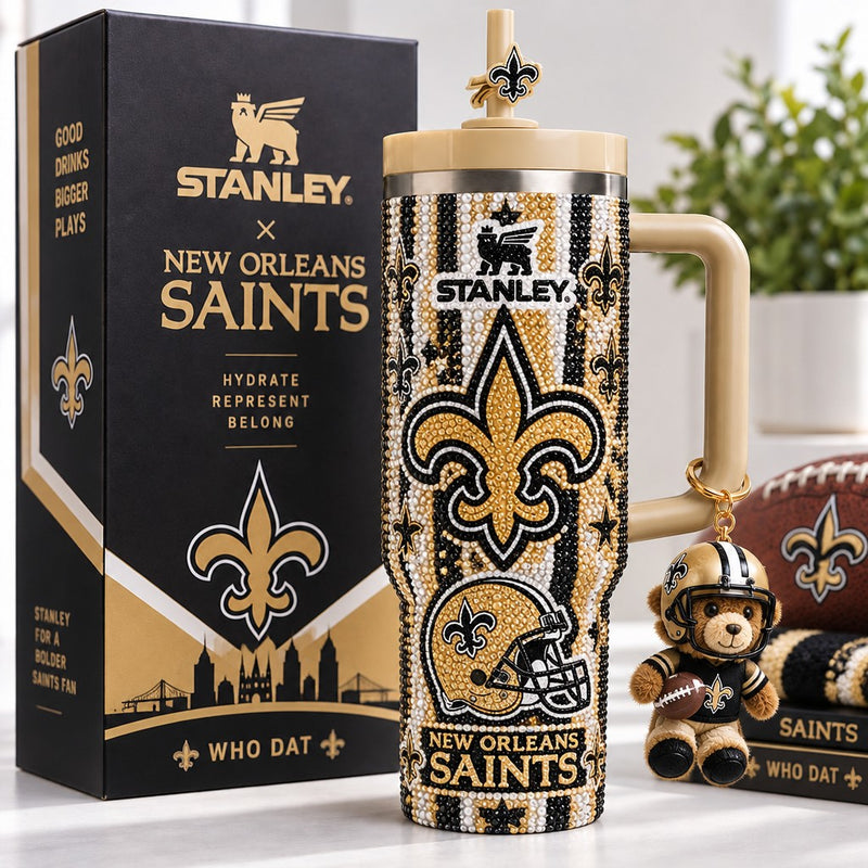 New Orleans Football Bling 40oz Tumbler
