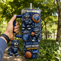 Memphis Basketball Glam 40oz Tumbler