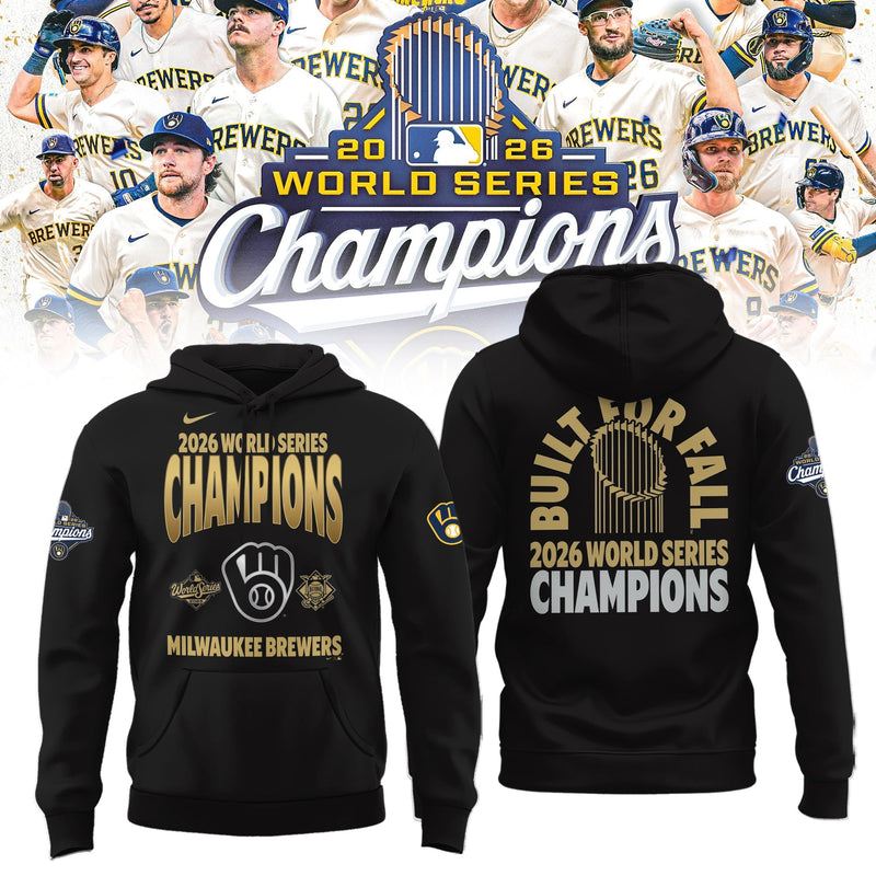 Milwaukee Built Fall Black Baseball Hoodie