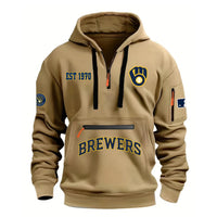 Milwaukee Grey Baseball Hoodie