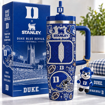 Durham Blue Football Bling 40oz Tumbler
