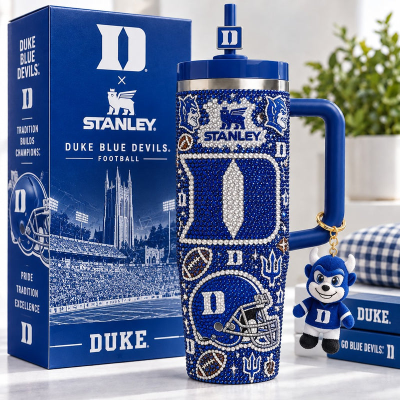Durham Blue Football Bling 40oz Tumbler