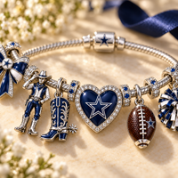 Dallas Football Fan Charm Bracelet