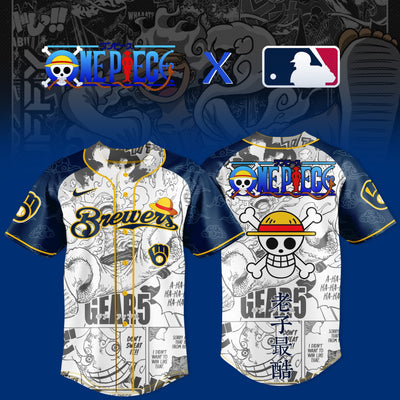 Milwaukee Pirate Manga Night Gold Trim Baseball Jersey