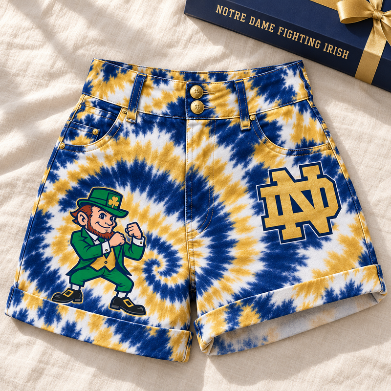 South Bend Tie-Dye Spiral Cuffed Shorts