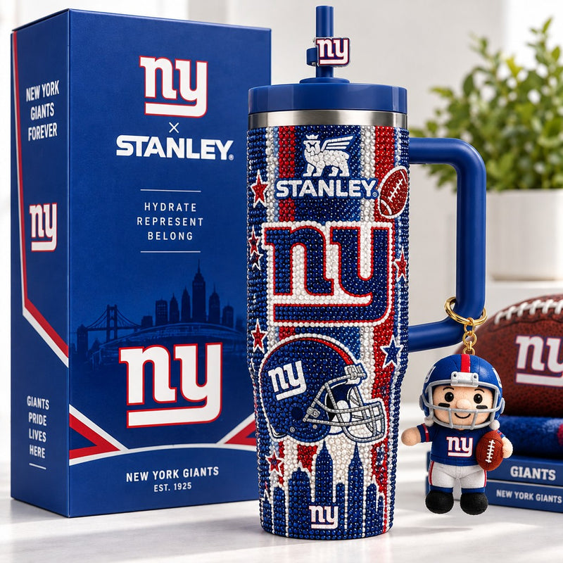 New York Giant Football Bling 40oz Tumbler