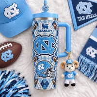 Carolina Tar Heel Blue Bling 40oz Tumbler