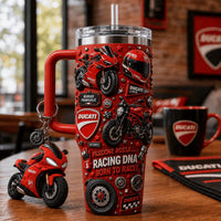 Italian Superbike Red Starry 40oz Tumbler