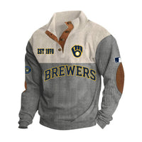 Milwaukee Corduroy Button Baseball Pullover