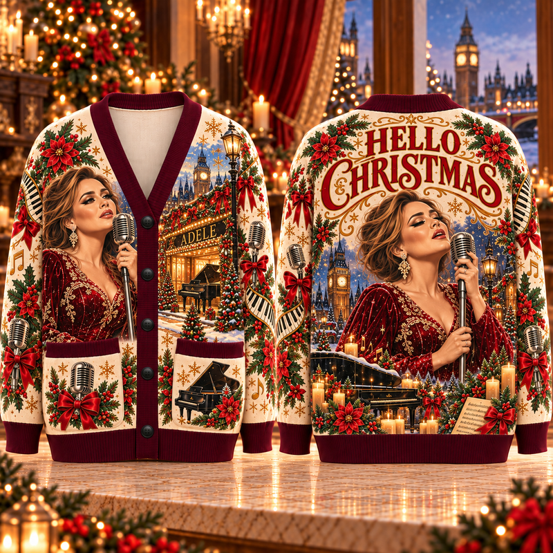 London Songbird Christmas Cardigan