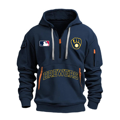 Milwaukee Patch Navy Baseball Hoodie