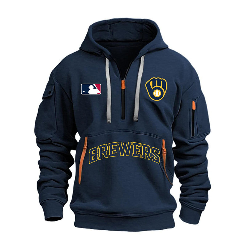 Milwaukee Patch Navy Baseball Hoodie
