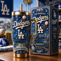 LA Dodger Baseball Dazzle 40oz Tumbler