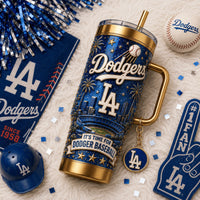 LA Dodger Baseball Dazzle 40oz Tumbler