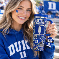 Durham Blue Football Bling 40oz Tumbler