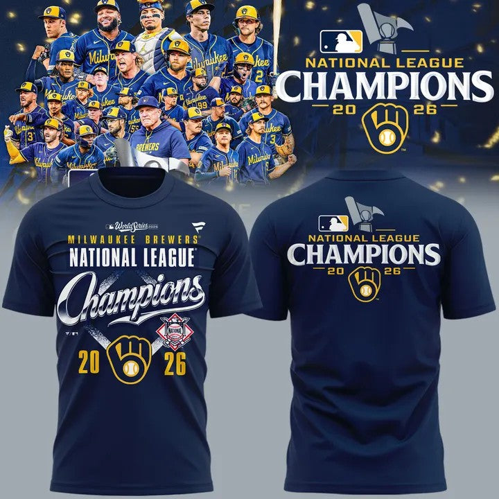 Milwaukee Postseason Navy Baseball T-Shirt
