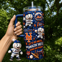 New York Met Baseball Aurora 40oz Tumbler
