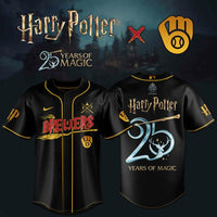 Milwaukee Wizard Night Years Gold Trim Baseball Jersey