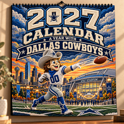 Dallas Football Fan 2027 Wall Calendar