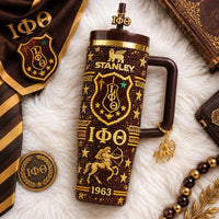 Brown and Gold Fraternity Luxe 40oz Tumbler
