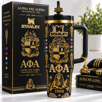 Black and Gold Brotherhood Jewel 40oz Tumbler