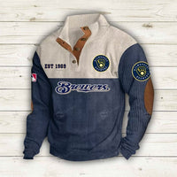 Milwaukee Corduroy Quarter Zip Baseball Pullover