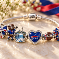 Buffalo Football Fan Charm Bracelet