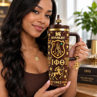 Brown and Gold Fraternity Luxe 40oz Tumbler