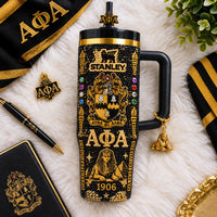 Black and Gold Brotherhood Jewel 40oz Tumbler