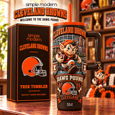 Cleveland Football Glam 40oz Tumbler