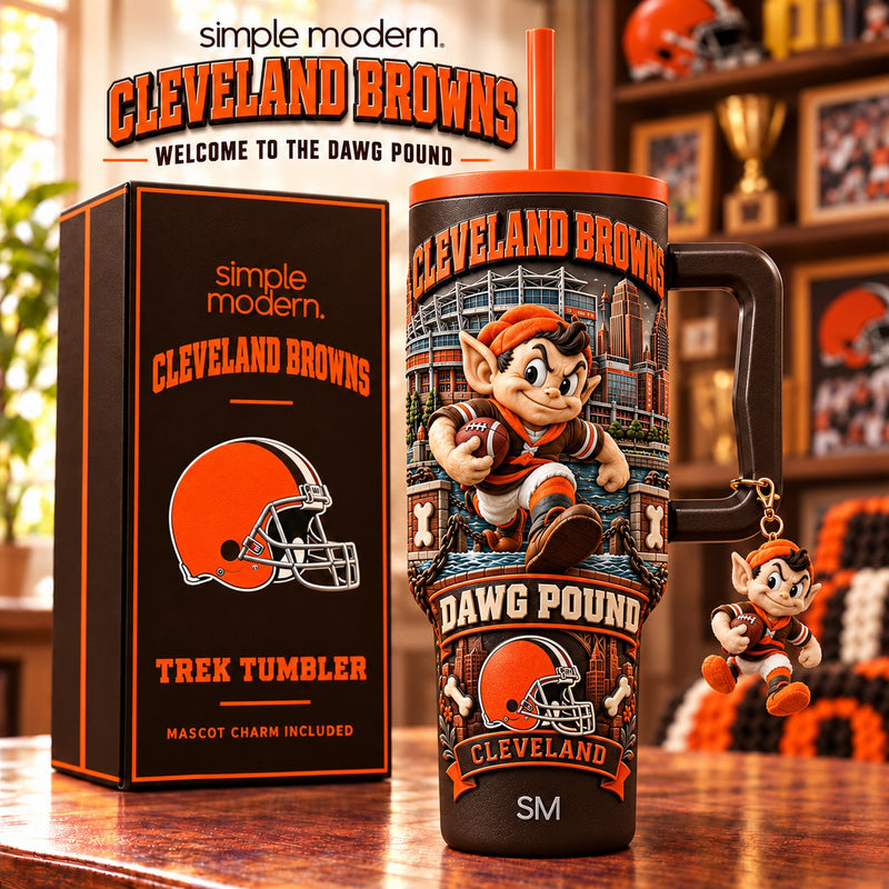 Cleveland Football Glam 40oz Tumbler