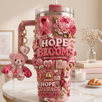 Pink Hope Blooms Dazzle 40oz Tumbler
