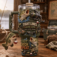 Bass Fishing Lake Life Dazzle 40oz Tumbler