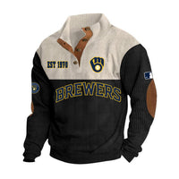 Milwaukee Corduroy Button Baseball Pullover