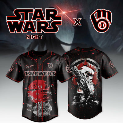 Milwaukee Galaxy Night Red Trooper Baseball Jersey