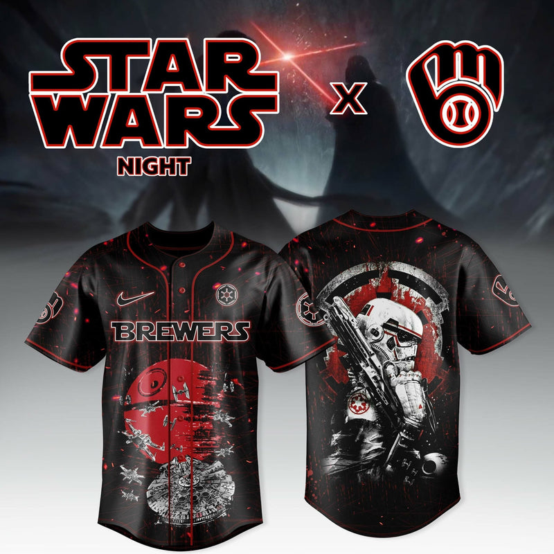 Milwaukee Galaxy Night Red Trooper Baseball Jersey