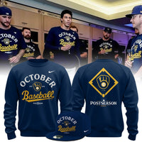 Milwaukee Baseball Postseason Navy Baseball Sweatshirt