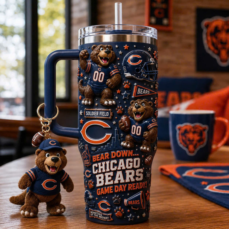 Chicago Football Glam 40oz Tumbler