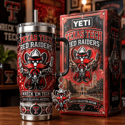 Lubbock Red Raider Glam 40oz Tumbler