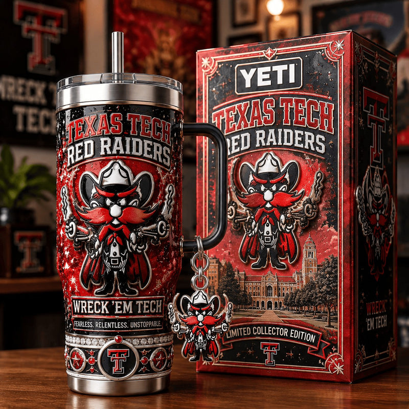 Lubbock Red Raider Glam 40oz Tumbler