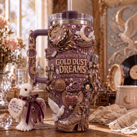 Boho Gold Dust Rock Luxe 40oz Tumbler