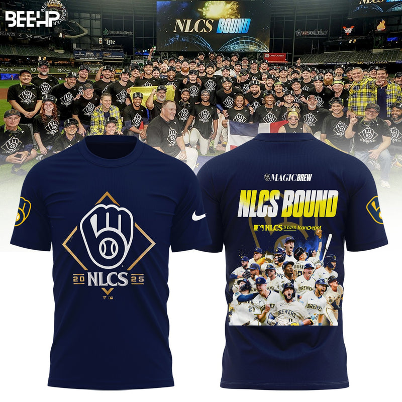 Milwaukee Navy Emblem Baseball T-Shirt
