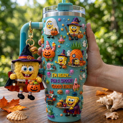 Undersea Sponge Cartoon Gilded 40oz Tumbler