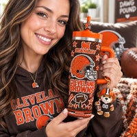 Cleveland Football Luxe 40oz Tumbler
