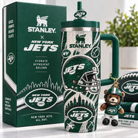 New York Jet Football Starry 40oz Tumbler